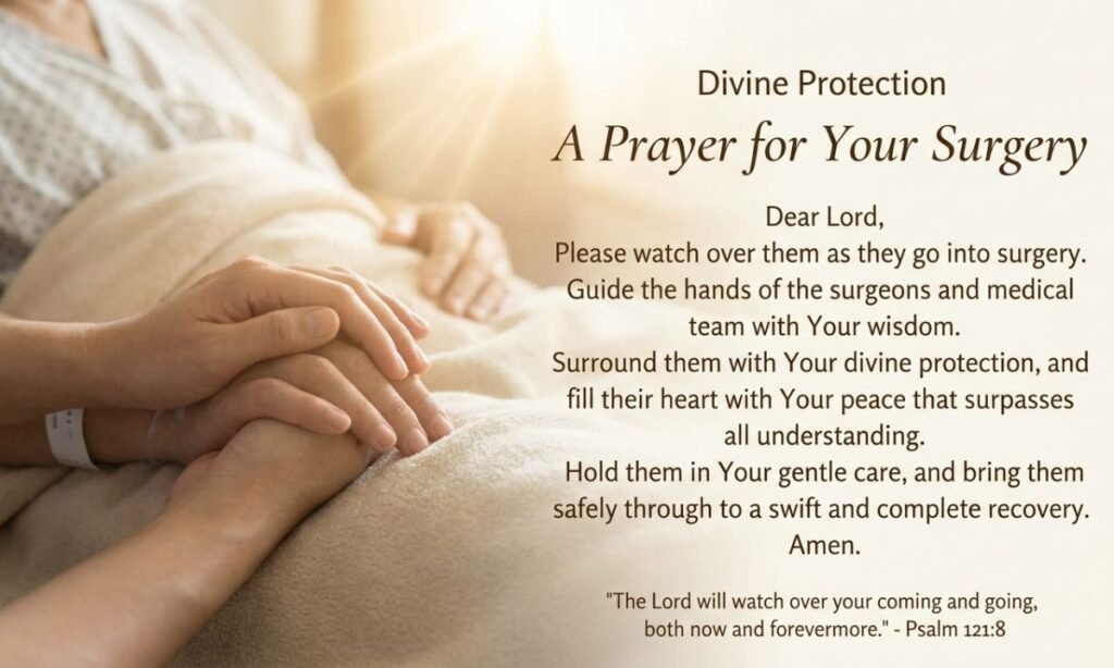 Divine Protection Prayers for Someone Going Into Surgery