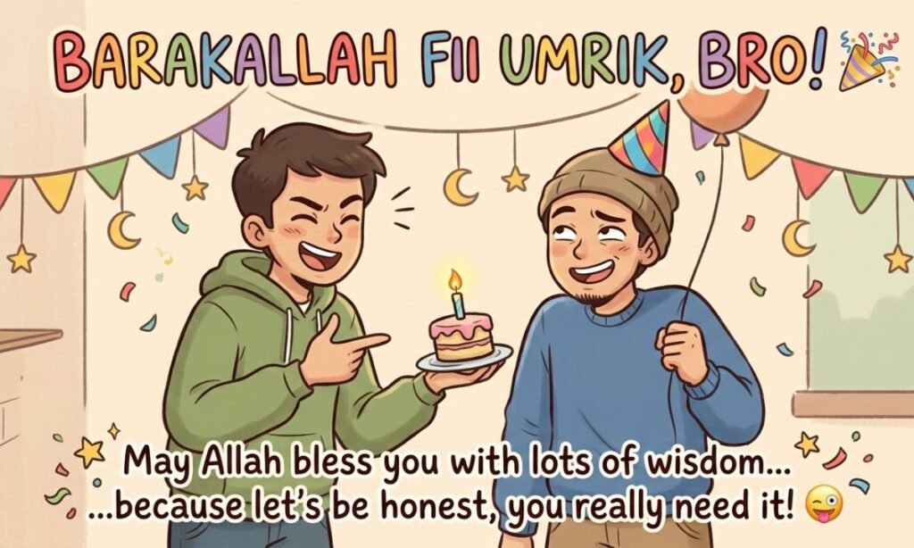 Funny Islamic Birthday Wishes for Brother