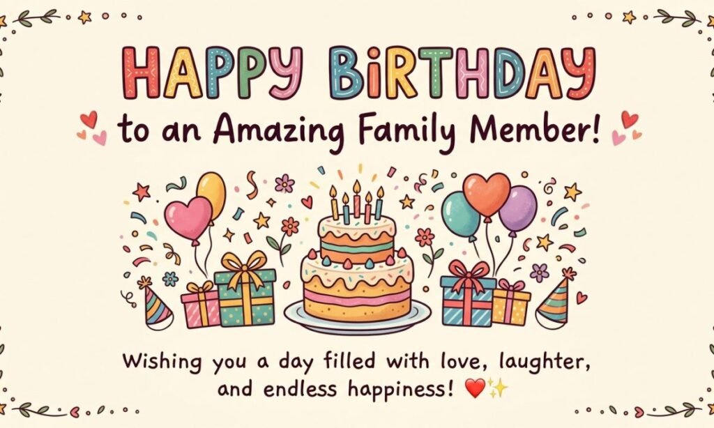 Birthday Wishes for Family Members on WhatsApp